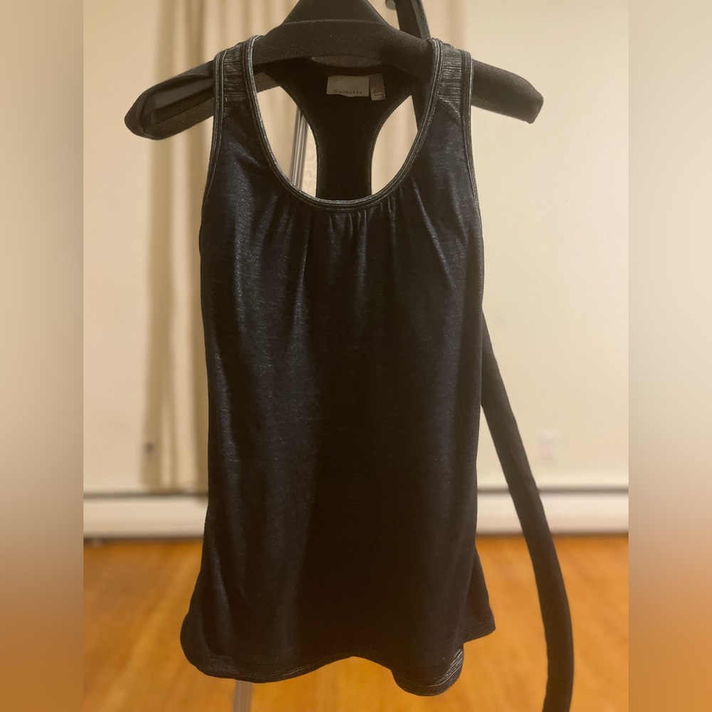 Athleta ROYAL PIGEON LAYERED TANK black gray